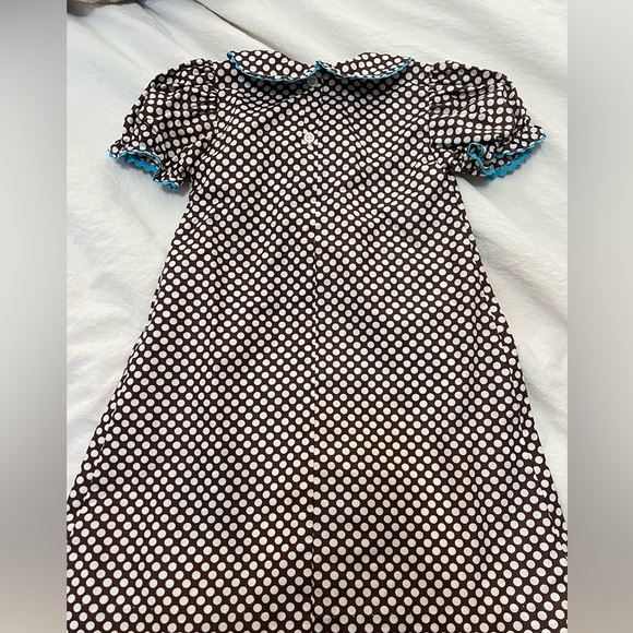 Smockadot kids Smocked Football Polka Dot Dress 24 M - Picture 3 of 5